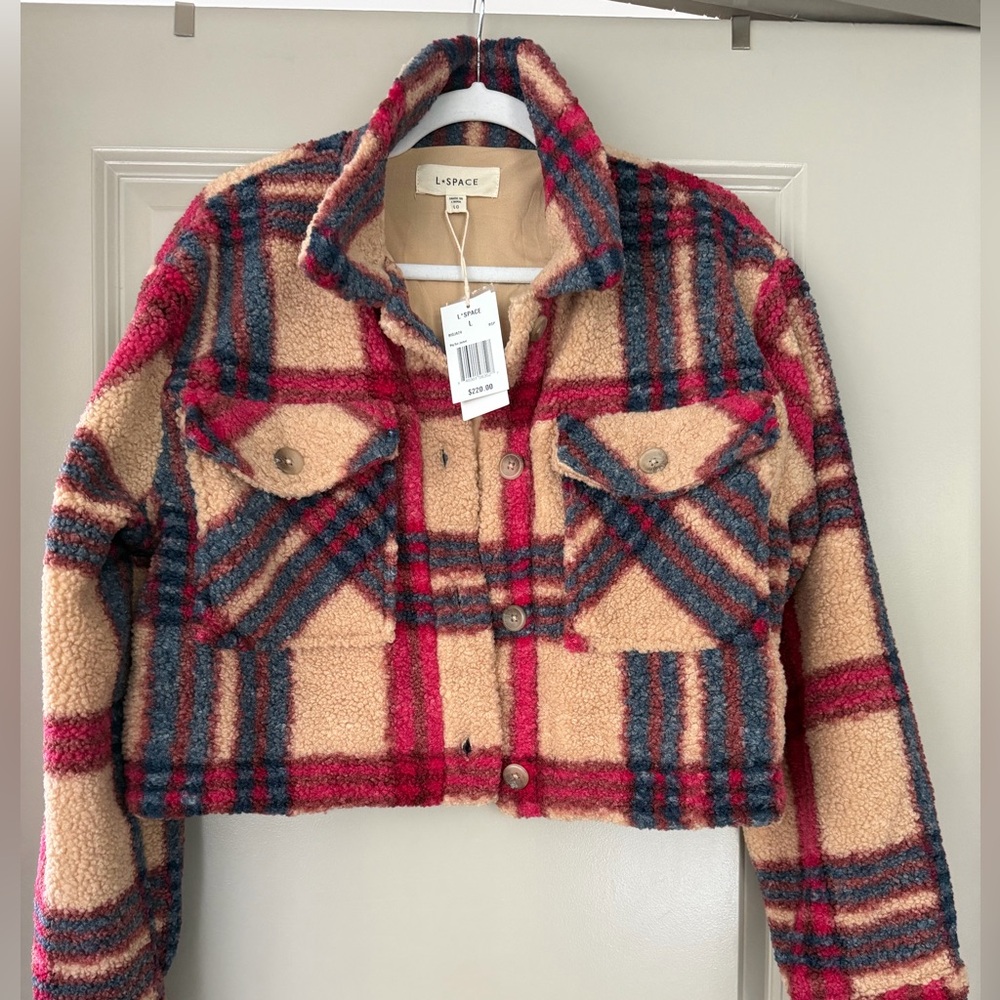 L*Space Multicolor Cropped Sherpa Jacket